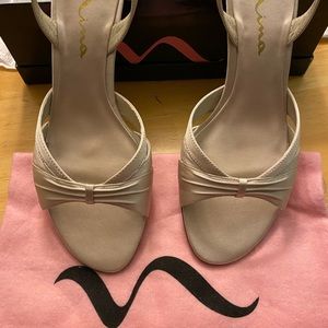 Nina champagne satin formal heel